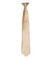PR755 Premier 'Colours' Satin Clip Tie Khaki colour image